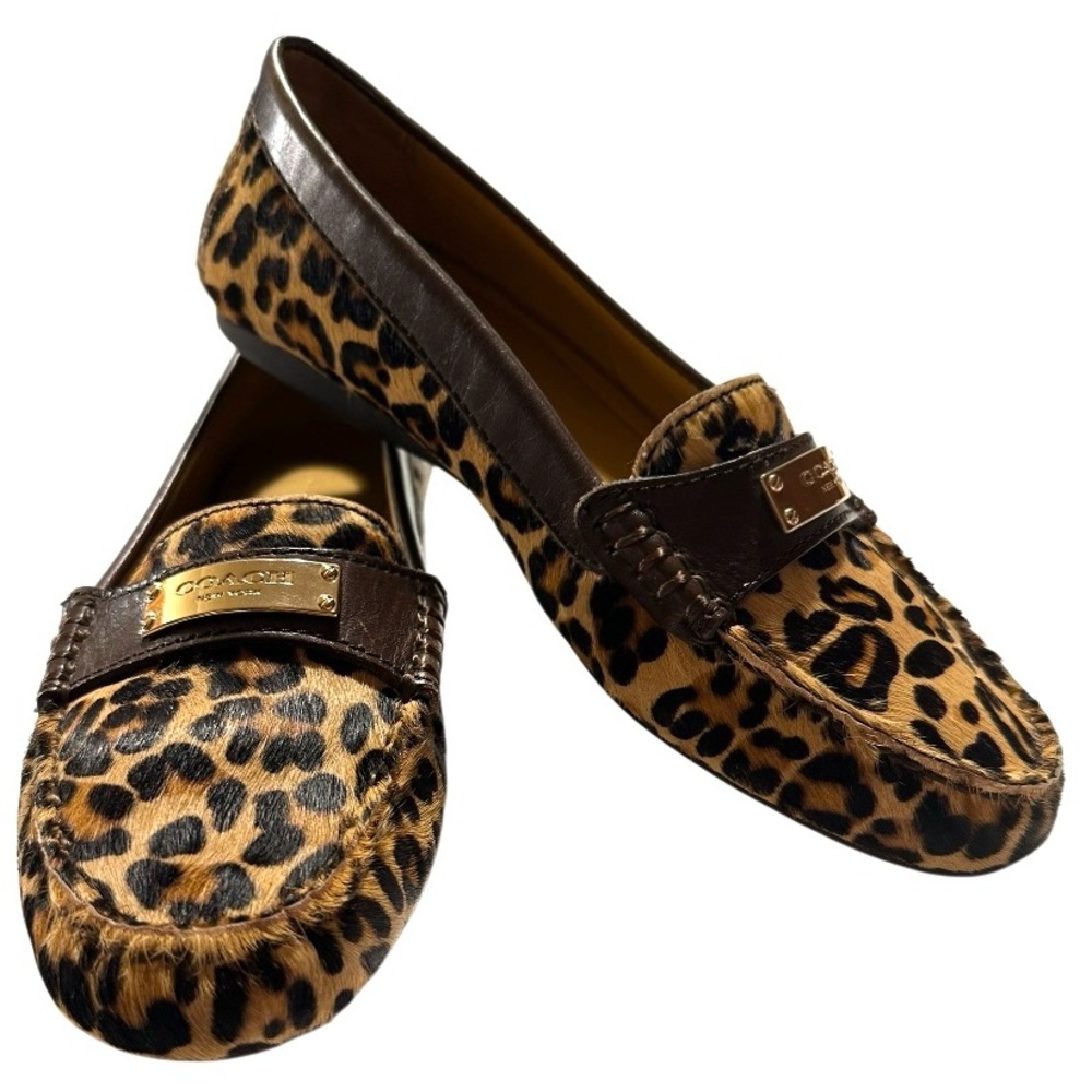 Coach Fredrica Loafers Womens 6.5 B Animal Print A6892 Flats
